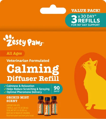 Vista 9 de Zesty Paws Kit de iniciación de difusor calmante de feromonas para gatos, difusor calmante para gatos, para estrés, rociado de orina, arañazos, aseo
