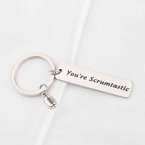 Vista 5 de Llavero de rugby con texto "You're Scrumtastic