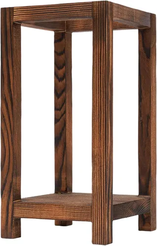 Vista 5 de YIYIBYUS 12 candelabros de madera, centro de mesa de madera para boda, decoración rústica de mesa de boda