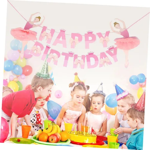 Vista 5 de Vaguelly Pancartas de feliz cumpleaños para decoración de boda, decoración de fiesta, guirnalda de banderines para cumpleaños, tira de la bandera