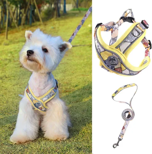 Vista 5 de PT-010 Arnés sin tirones para perro y mascota, arnés de entrenamiento para caminar con correa chaleco reflectante (azul, S)