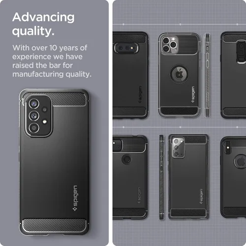 Vista 5 de Spigen Funda para Galaxy A53 5G, blindaje resistente [protección de grado militar] - negro mate