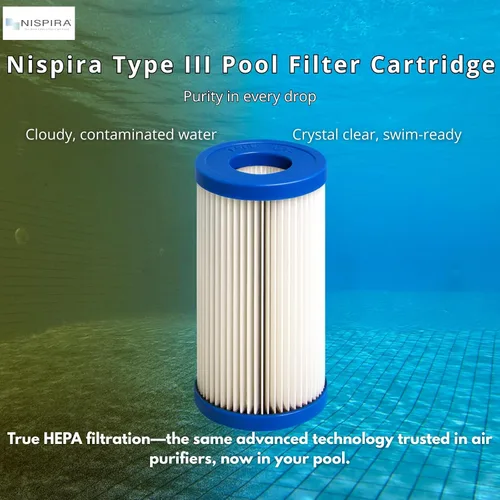 Vista 5 de Nispira Filtro de piscina de repuesto para bomba de filtro de piscina Bestway Flowclear tipo III 58012E 1000-1500 galones Paquete de 2