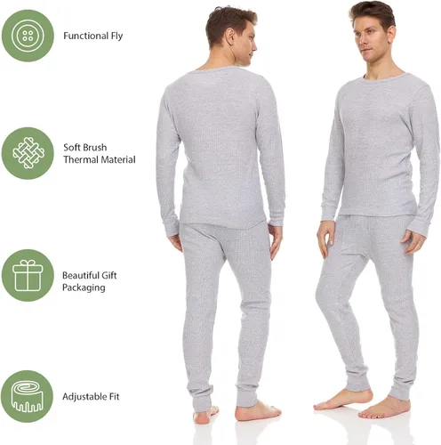 Vista 3 de DARESAY Camisa y pantalón térmico de manga larga para hombre capa base para camisetas y chaquetas conjunto de capa base para hombres 2