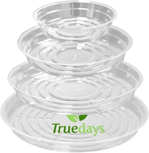 Vista 9 de TRUEDAYS 10 Inch 5 Pack Black Plant Saucers Flower Pot Tray Excellent for Indoor & Outdoor Plants