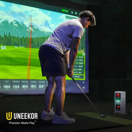 Vista 9 de Uneekor EYE MINI CORE Monitor y simulador de lanzamiento de golf, 15 puntos de datos de bola, latencia casi cero, funciona con GSPro, TGC19 y E6