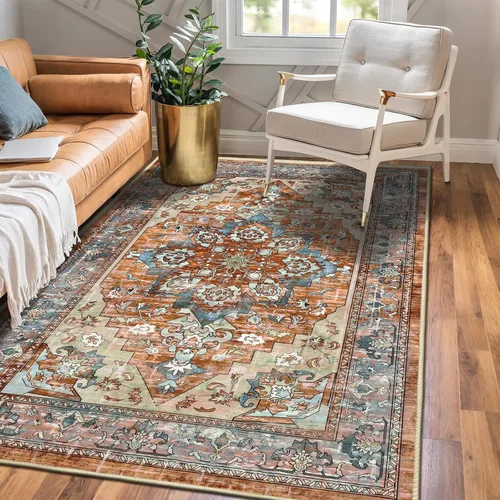 Vista 22 de Bsmathom Alfombra de Pasillo para Pasillos Antideslizante Lavable Boho 2x6 Alfombras de Pasillo Pelo Bajo Alfombras Vintage para Entrada, Cocina