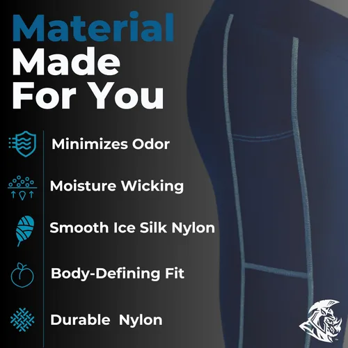 Vista 6 de Real Men D Pouch - Pantalones de compresión para hombre, leggings para hombre, pantalones de yoga, medias, capa base para hombres clima frío