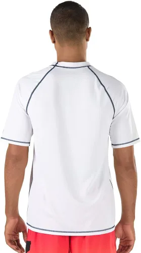 Vista 2 de Speedo - Camiseta de natación para hombre (manga corta, ajuste holgado, fácil de ajustar)