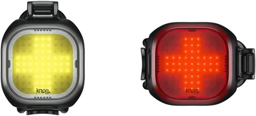 Vista 3 de Knog Blinder Mini Bike Light - Bright 50/30 Lumen COB LED Bike Headlight and Tail Light Set, 8 Light Modes, USB Rechargeable, Waterproof, Ultralight