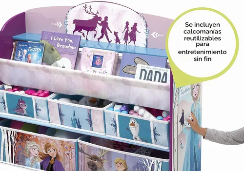 Vista 3 de Delta Children Organizador de libros y juguetes de lujo, Disney Frozen II