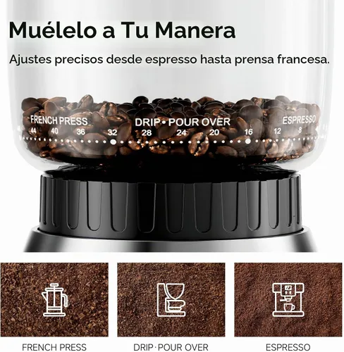 Vista 3 de HiBREW Molinillo de café eléctrico G7, 48 ajustes de molienda precisos