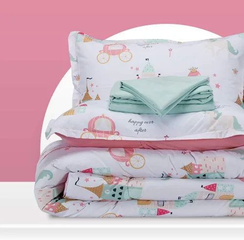 Vista 26 de SLEEP ZONE Juego de edredón de 5 piezas para niños, tamaño individual, súper lindo y suave, ropa de cama para niños en una bolsa, juego de 5 piezas