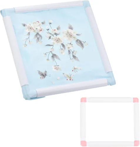 Vista 25 de PATIKIL Aros de bordado, marco universal de aro para bordar, reutilizable, cuadrado, rectangular, de plástico, para manualidades, costura