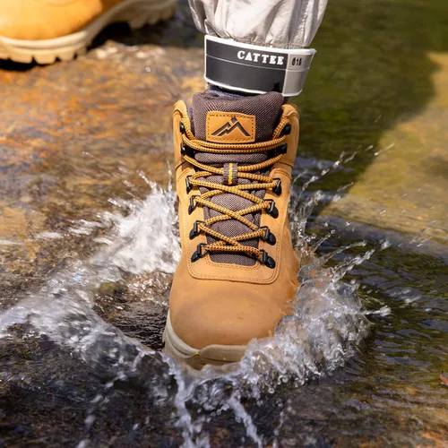 Vista 3 de CC-Los Botas de senderismo impermeables para hombre, ligeras, antideslizantes, agarre de alta tracción