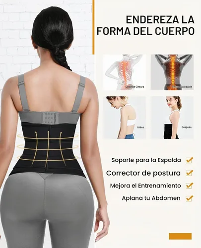 Vista 3 de FeelinGirl Entrenador de cintura de neopreno para mujer, 3 correas, control de abdomen, corsé de entrenamiento para entrenamiento de torso largo