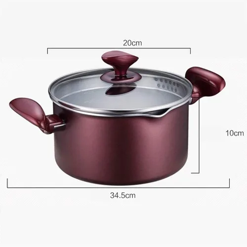 Vista 2 de Wok Sartén para salsas de vidrio, sartén antiadherente para freír con leche, olla multifunción (color : un color)