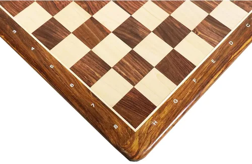 Vista 8 de RoyalChessMall-17 - Tablero de ajedrez de madera con incrustaciones, palisandro dorado y madera de arce, cuadrado de 1.772 in