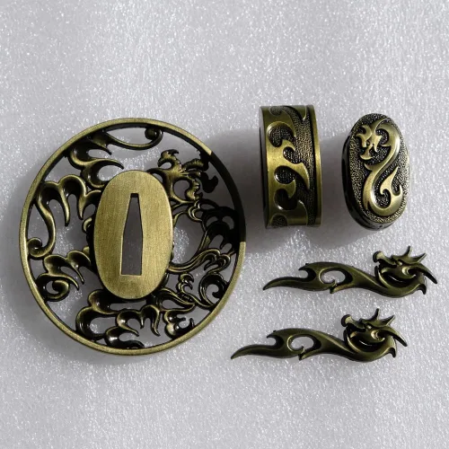 Vista 29 de Espada samurái japonesa KOSHIRAE – TSUBA FUCHI KASHIRA MENUKI 68-100