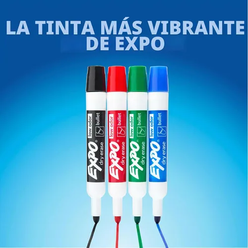 Vista 7 de Expo 2 Low-Odor, marcadores de borrado en seco, punta redonda, paquete de 12, negro, Negro