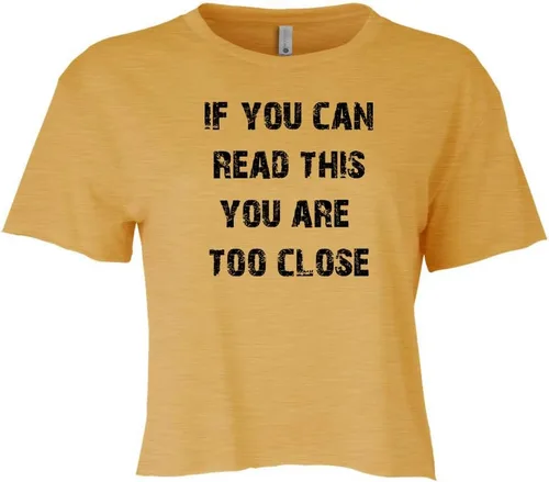 Vista 7 de Women's Screen Printed Crop Tee, Shirts With Sayings