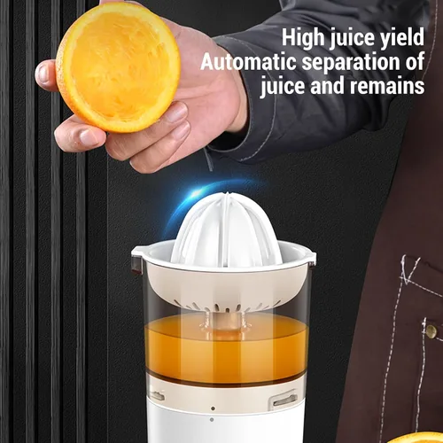 Vista 4 de Exprimidor eléctrico de naranja, potente e inalámbrico silencioso exprimidor de cítricos para el hogar, picnic, camping, extractor de jugo de alto