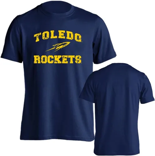 Vista 3 de Sport Your Gear NCAA Camiseta de manga corta retro con licencia oficial de aspecto desgastado para el día del juego, camiseta de espíritu deportivo