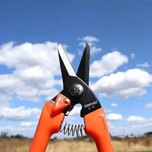 Vista 7 de Zenport Q91 Ultra Twig and Hoof - Tijeras para recortar pezuñas, 7.25 pulgadas, color naranja