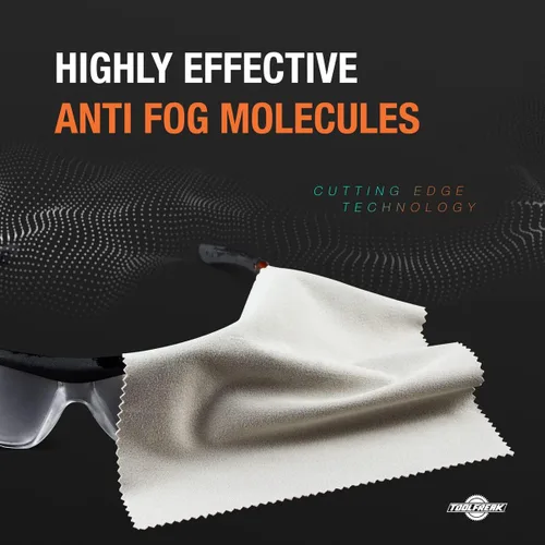 Vista 4 de ToolFreak Paquete de 2 paños para lentes antiniebla, tecnología única que evita el empañamiento en los lentes, lentes, cámara del teléfono, espejo