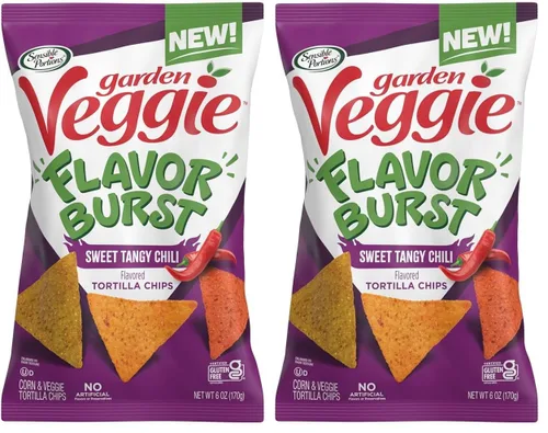 Vista 9 de Sensible Portions Garden Veggie Flavor Burst Tortilla Chips, Nacho, 6 onzas (paquete de 6)