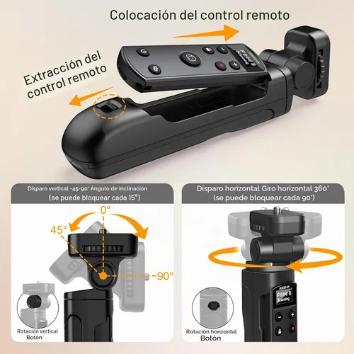 Vista 2 de AODELAN para trípode de cámara Fujifilm con disparador recargable