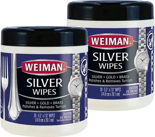 Vista 8 de Toallitas Weiman de oro y diamante 3 en 1 - El limpiador de joyería premium, elimina el deslustre y la suciedad, restaura y protege el brillo