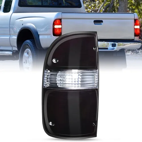 Vista 9 de Nilight Combo de faros delanteros y luces traseras para Toyota Tacoma 2001 Carcasa negra + reflector ámbar con luz trasera