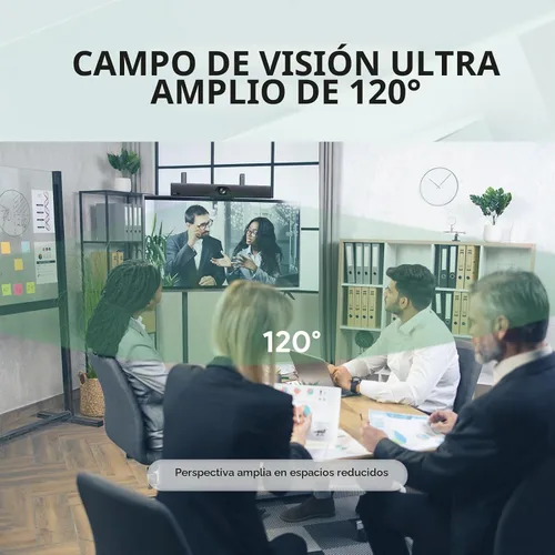 Vista 3 de Sistema de cámara de sala de conferencias Yealink UVC40 E2 4K 8 Mic para salas Huddle PC/Mac/laptop Compatible, Ultra HD 4K, 120 Degree Wide-Angle