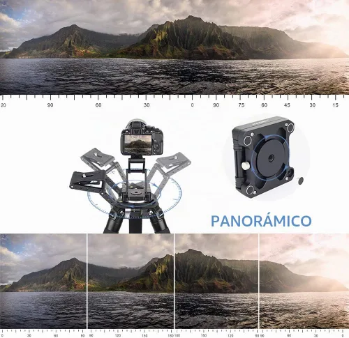 Vista 4 de Z-Flex - Cabezal de trípode inclinable, INNOREL MH5, aleación de aluminio CNC, todo metal, flexible, plegable, Z Pan de rotación horizontal de 360°