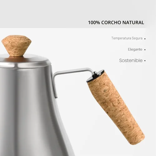 Vista 5 de Bodum Melior - Hervidor de agua eléctrico de cuello de cisne de 27 onzas, para verter sobre café y té, acero inoxidable cepillado