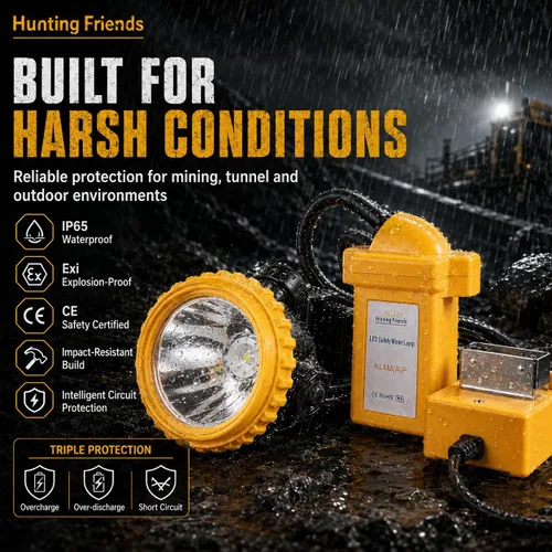 Vista 5 de Faro LED recargable de alta luminosidad para minería – Lámpara de casquillo de casco duro impermeable súper brillante, faro subterráneo a prueba