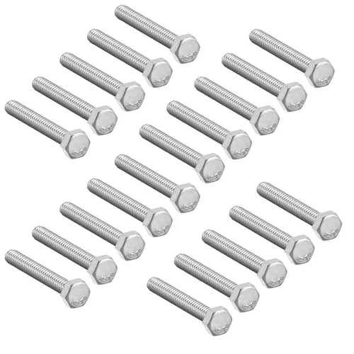 Vista 38 de 10 tornillos hexagonales M6 M6-0.039 x 1.575 in UNC Tornillos de cabeza hexagonal A2-70 (304) de acero inoxidable totalmente roscados, totalmente