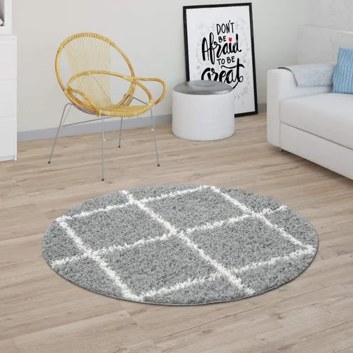 Vista 6 de Paco Home Alfombra bohemia en antracita con patrón de diamante moderno, diseño escandinavo, tamaño: 2 x 3 pies 3 pulgadas