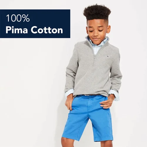Vista 2 de vineyard vines Sudadera Saltwater con cremallera de 12 para niño