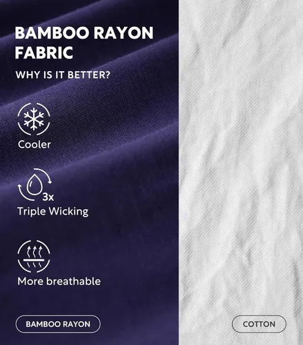 Vista 2 de DAVID ARCHY - Pantalones cortos de pijama para hombre de bambú y rayón, cómodos, transpirables, con bolsillos, para dormir, pack de 2