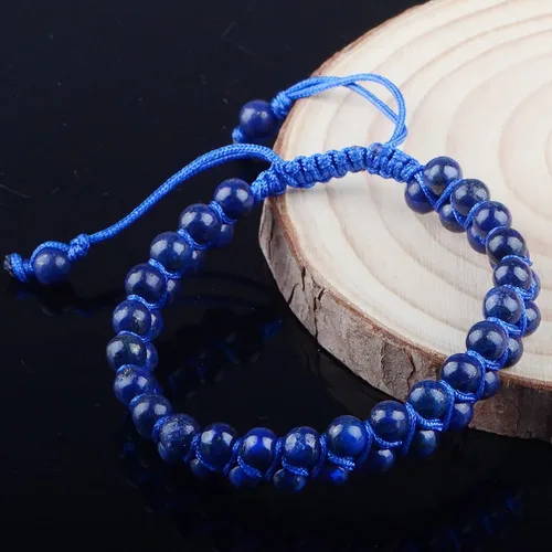 Vista 5 de MASSIVE BEADS Pulsera de macramé con cristales naturales para curación de chakras, cuentas de piedra de doble capa, piedras preciosas