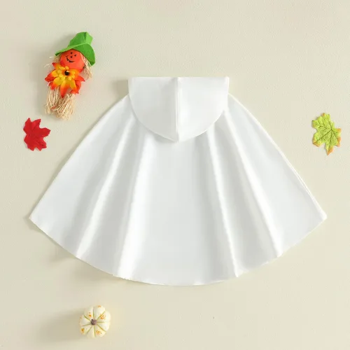 Vista 8 de Toddler Baby Ghost Costume Cute Hooded Cape Halloween Costumes A-blanco