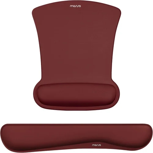 Vista 14 de MOSISO Juego de Reposamuñecas para Teclado y Mouse, Alfombrilla Ergonómica con Base Antideslizante para Alivio del Dolor en Casa/Oficina y Escritura