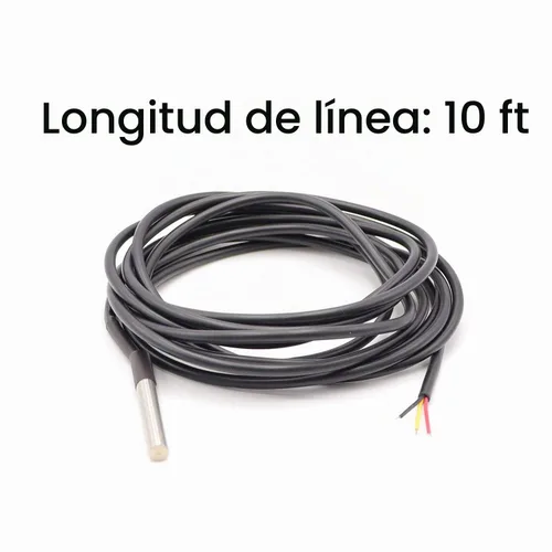 Vista 5 de TWTADE 3 unids DS18B20 3M Sensor de temperatura impermeable de acero inoxidable Rango de temperatura (-67.0 °F ~ +257.0 °F) Sensor de sonda
