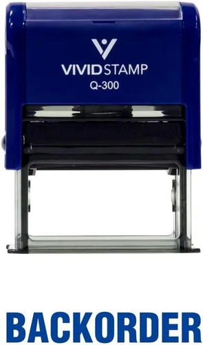 Vista 8 de BackOrder Self Inking Rubber Stamp (Black Ink) - Medium 2 Pack