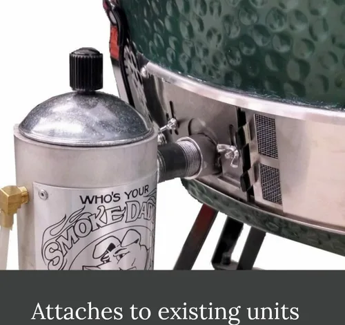 Vista 2 de Big Kahuna - Generador de humo frío con adaptador de parrilla de cerámica, cuerpo de aluminio resistente fabricado en Estados Unidos, incluye