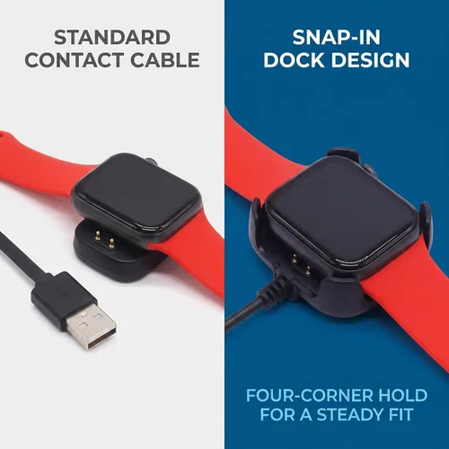 Vista 9 de Cable de carga negro para reloj inteligente HW22 Smartwatch Cargador magnético Soporte Soporte USB Cable de carga carga Cable adaptador Cables