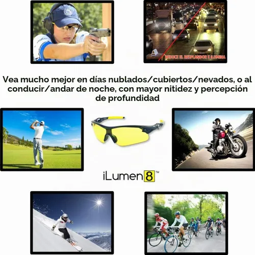 Vista 5 de iLumen8 MEJORES Gafas de tiro UV Blacklight Yellow Vision Safety Protección ocular Amarillo/negro