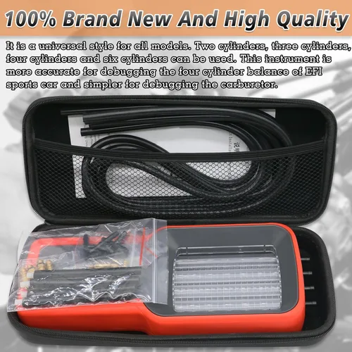 Vista 6 de Sincronizador universal de carburador de 4 cilindros para motocicleta, indicador de balanceo de carburador, compatible con 3 cilindros y 2 cilindros